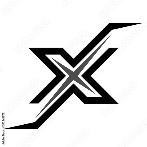 Modern Sporty X Letter Logo – Dynamic, Sharp, Tech, Fitness Brand Identity Design