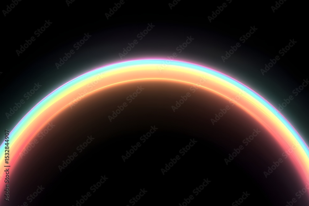 Fototapeta premium A vibrant rainbow in a dark sky, showcasing the beauty of colors and a hint of hope