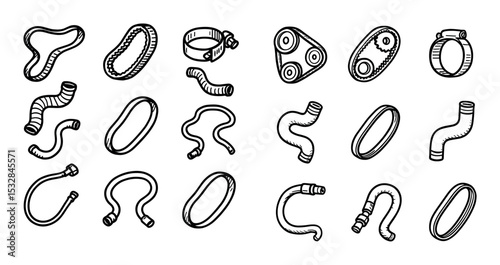 Hand-Drawn Belt Icons
