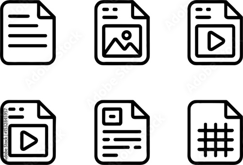 File Type Set Document  Video Text Spreadsheet