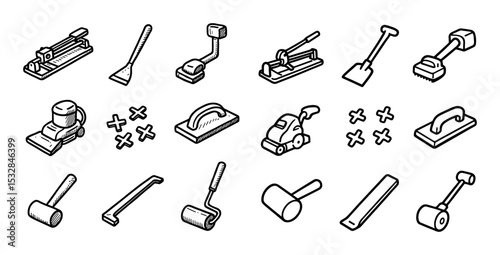 Flooring Tools Icons