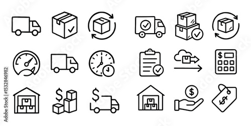 Logistics KPI Icons