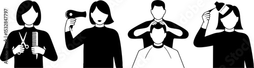 Hairdressing salon tools haircut styling beauty cares