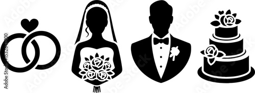 Wedding Rings Bride Groom Cake Marriage Ceremonys