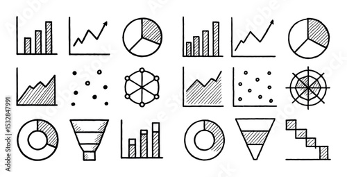 Hand-Drawn Chart Icons