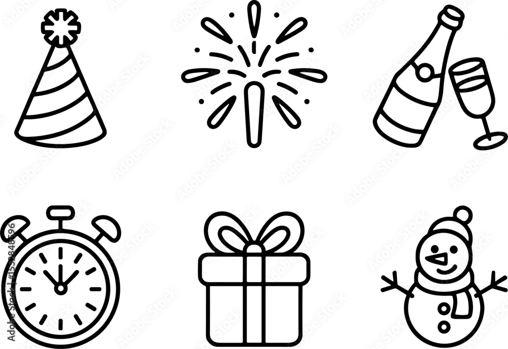 Party Celebrations Set New Year Christmas Holiday Party Celebrations Set New Year Christmas Holiday
