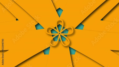 Abstract shape flower. Computer generated 3d render