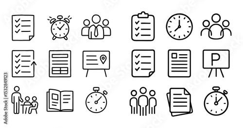 Meeting Efficiency Icons