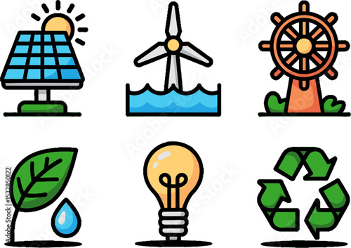 Solar Panel Wind Turbine Eco Energy Sustainabilitys
