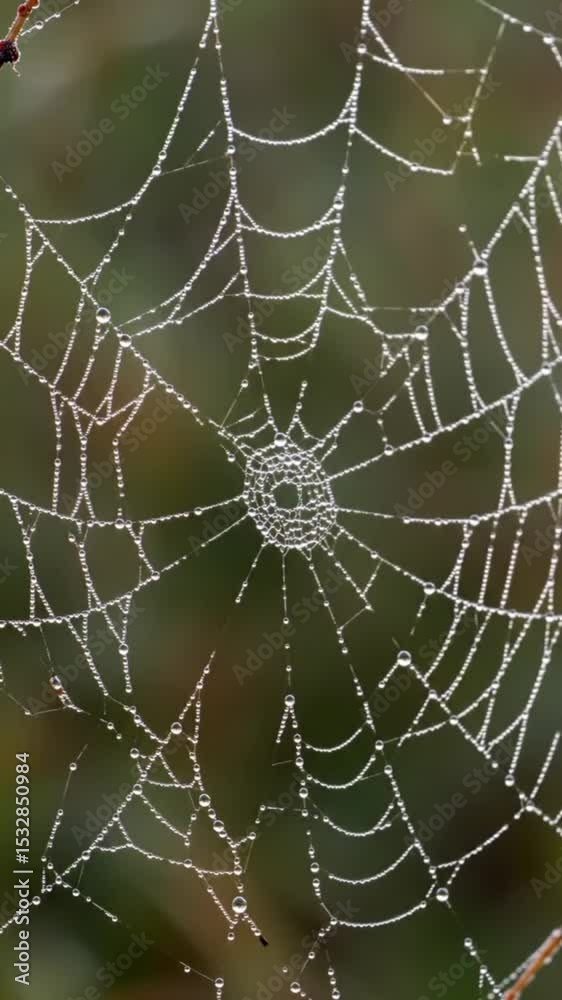 spider web in the morning dew