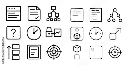 Blockchain Icons Sketch