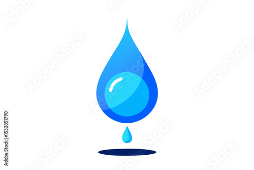 Abstract blue water drop illustration design