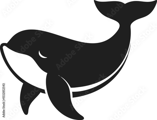 Whale silhouette majestic marine mammal known for its immense size and graceful movement