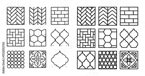 Hand-Drawn Tile Patterns