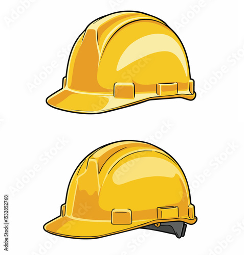Yellow Hard Hat Safety Helmet Illustration