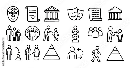 Sociology Icons Grid