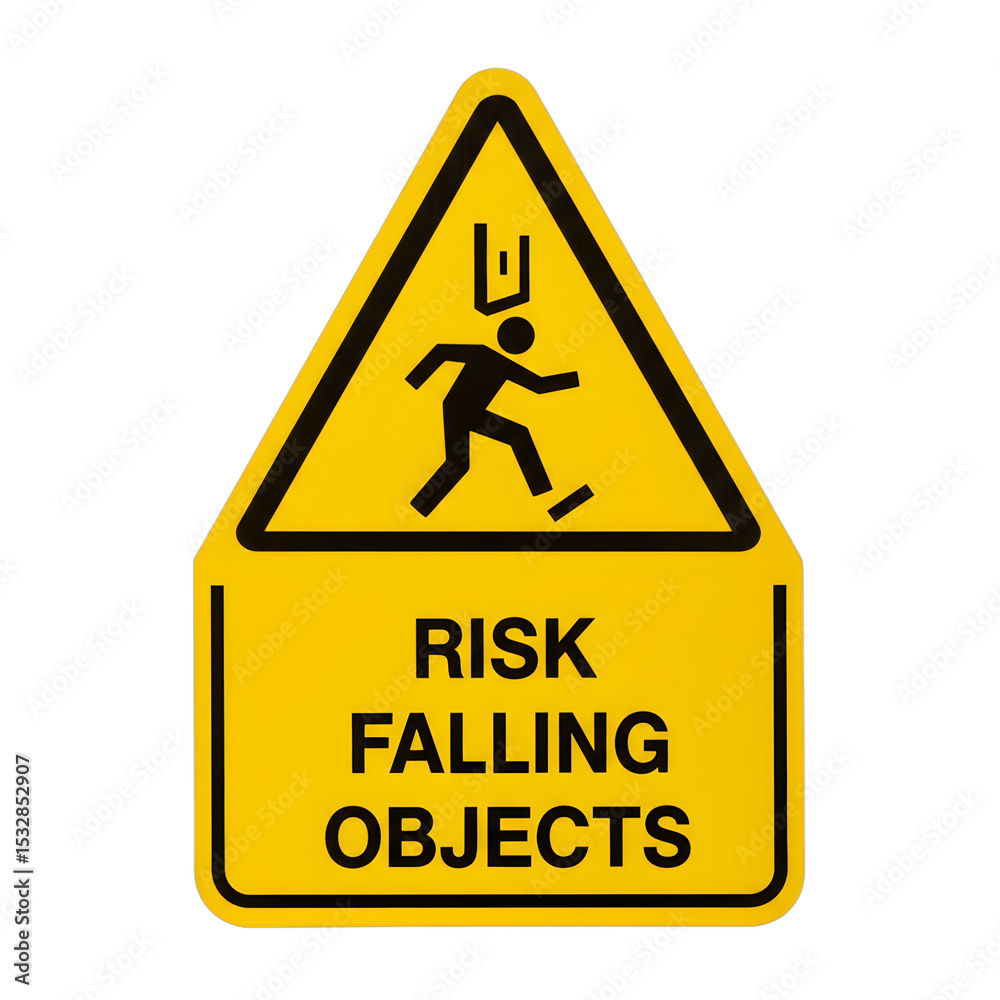 Safety First Risk of Falling Objects Warning Sign Safety First Risk of Falling Objects Warning Sign