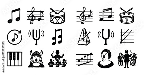 Musical Icons Grid