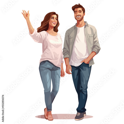 Professional Young Happy Couple and Parent Gesturing in Joyful Interaction