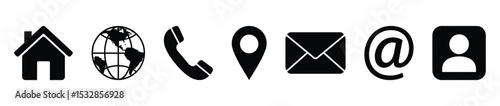 Contact us icons collection for business and website communication