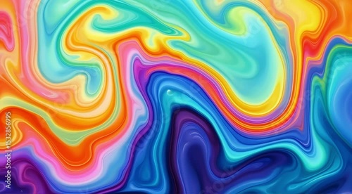 Liquid flows of color blending into each other, creating an endless dance of vibrant hues forming and reforming
