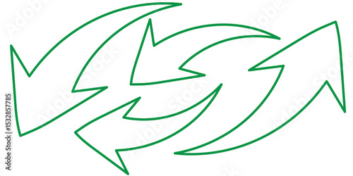 Curve arrow symbol. Curved hand drawn arrow isolated background. 