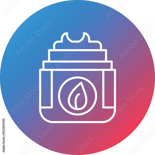 Eco Costemics Line Gradient Circle Background Icon