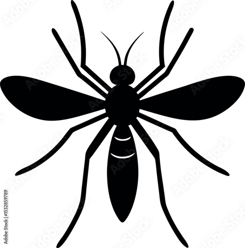 Mosquito insects icon of silhouette illustration