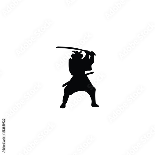 Samurai Silhouette Vector Illustration Bundle