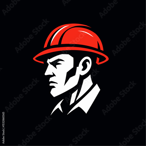 Builder solid icon, Construction worker icon illustration