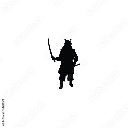 Samurai Silhouette Vector Illustration Bundle