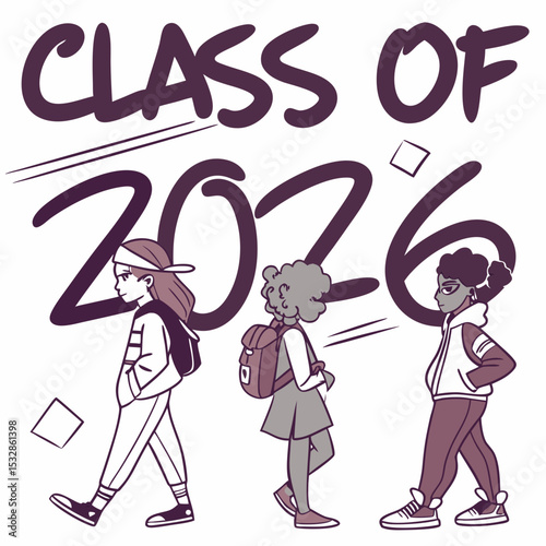 Cool and Edgy Class of 2026 with Street Art El & Vector Art
