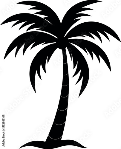 Coconut tree Silhouette vector illustration