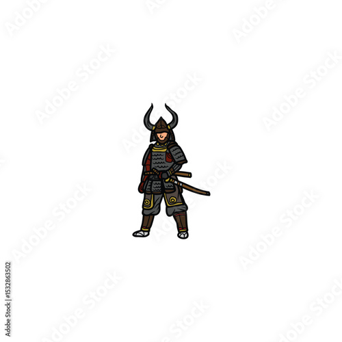 Samurai Silhouette Vector Illustration Bundle