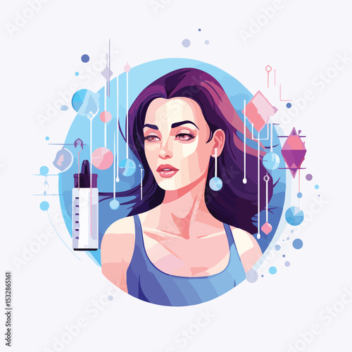 Professional Hyaluronic Acid Filler Injection Infographic Vector for Dermatology Clinics
