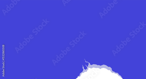 Panel kuchenny z motywem Flat design graphic showing jagged mountain silhouette with lighter rim on transparent background