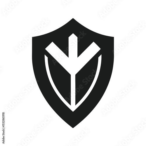 Protective Shield Icon Vector Graphic Illustration