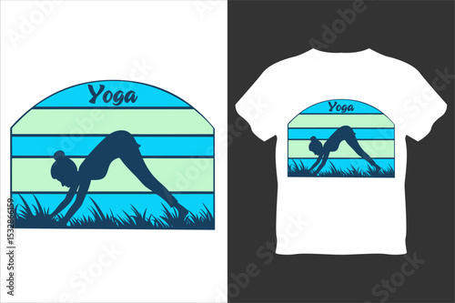 Silhouette of a woman yoga black vector illustration design