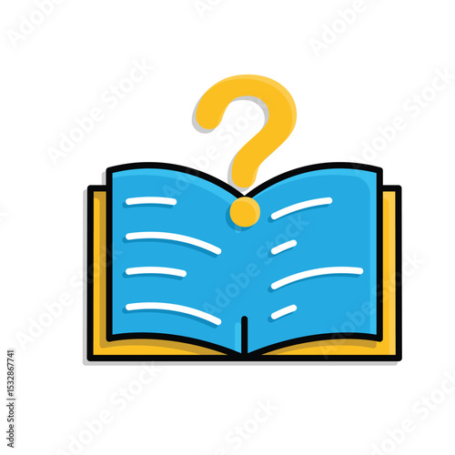 education icon. question or issue. book or paper question mark. smart, learn, clever. isometric design style