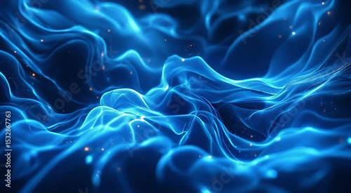 Liquid like energy flows across the screen, moving through organic shapes and creating an ever changing, glowing pattern