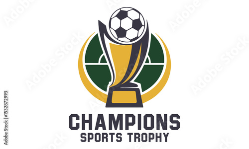 Champion Award Trophy Icon Vector