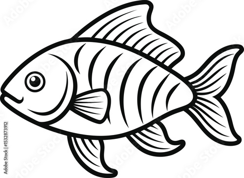 vector illustration of a fish