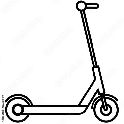 vector illustration of a scooter