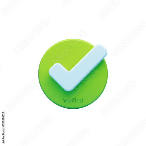 Verified badge icon green check mark symbol for authentication and confirmation success sign design vector
