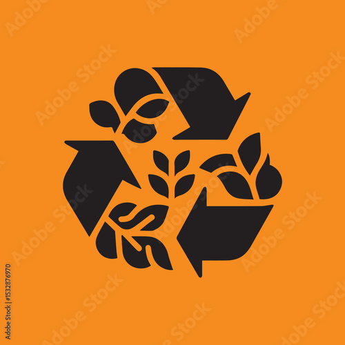recycle vector icon silhouette 