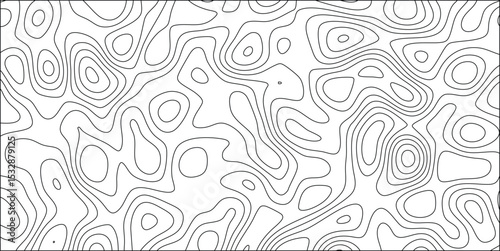 Abstract topographic lines artwork featuring concentric shapes and a dynamic curved flowing pattern resembling a detailed map.