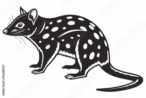 quoll sihouette black vector