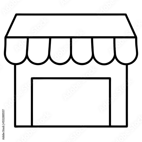 vector illustration of a shop window