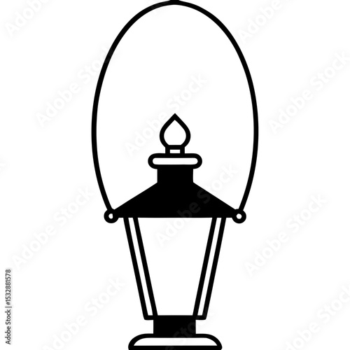 oil lamp isolated on white