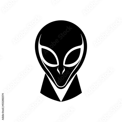 alien head icon on white background  .svg